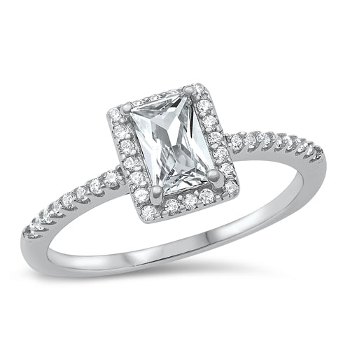 Square solitaire ring