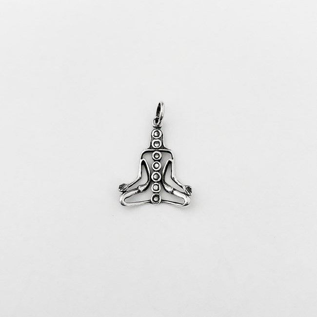 Meditation silver pendant