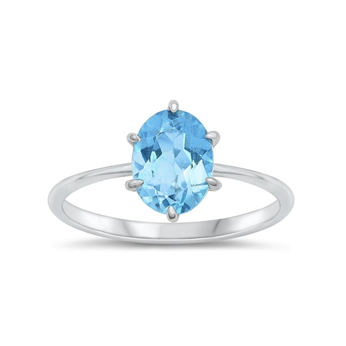 Genuine aquamarine solitaire