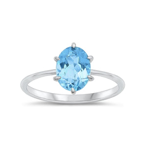 Genuine aquamarine solitaire