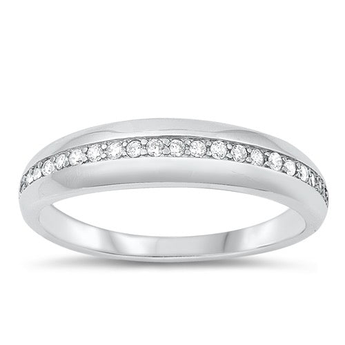 One filet zirconia silver band