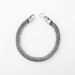 Men oxidized silver bracelet