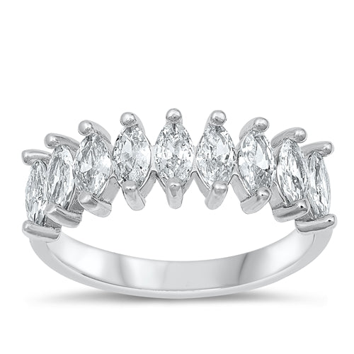 Marquise zirconia silve ring