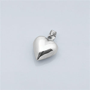 Very puff heart silver pendant