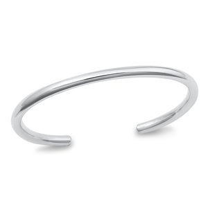 Plain silver cuff modern and minimalist jewelry