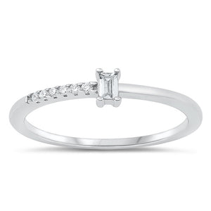 Elegant stackable silver ring