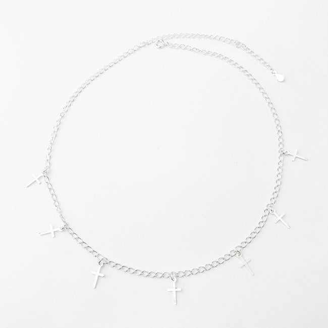 Small cross choker  necklace