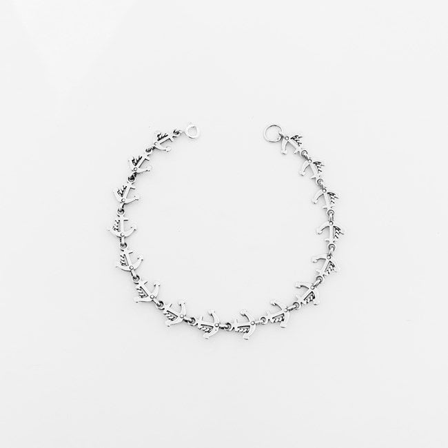 Anchor silver bracelet