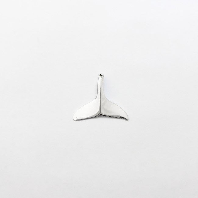 Big whale tail silver pendant
