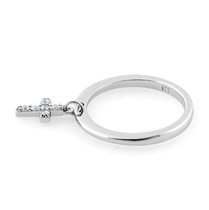 Dangling silver ring