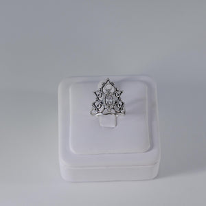 Boho crown zirconia ring