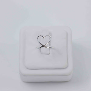 Loop Heart silver ring