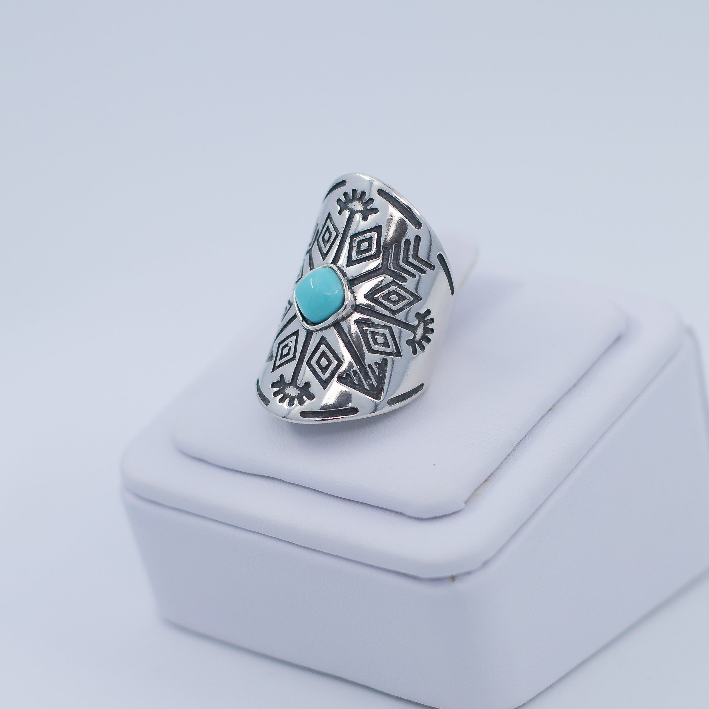 Boho turquoise ring