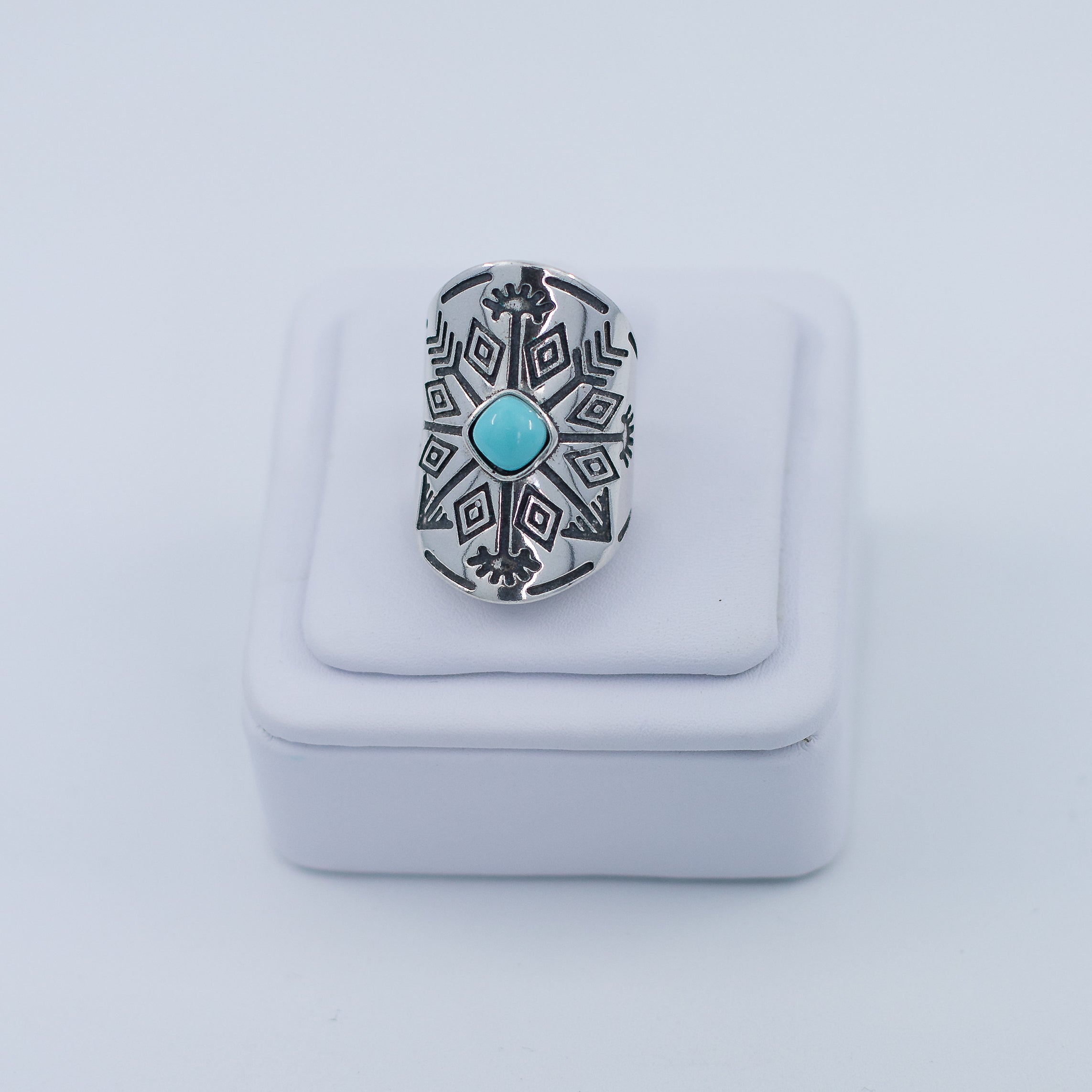 Boho turquoise ring