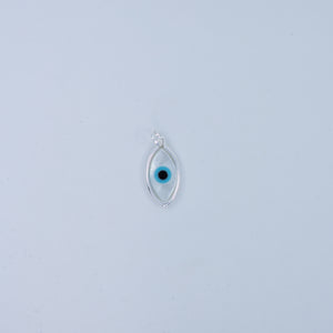 Evil eye teardrop shaped pendant