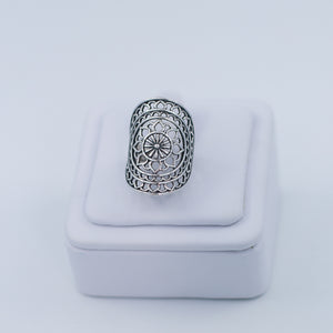 Flower of life mandala ring