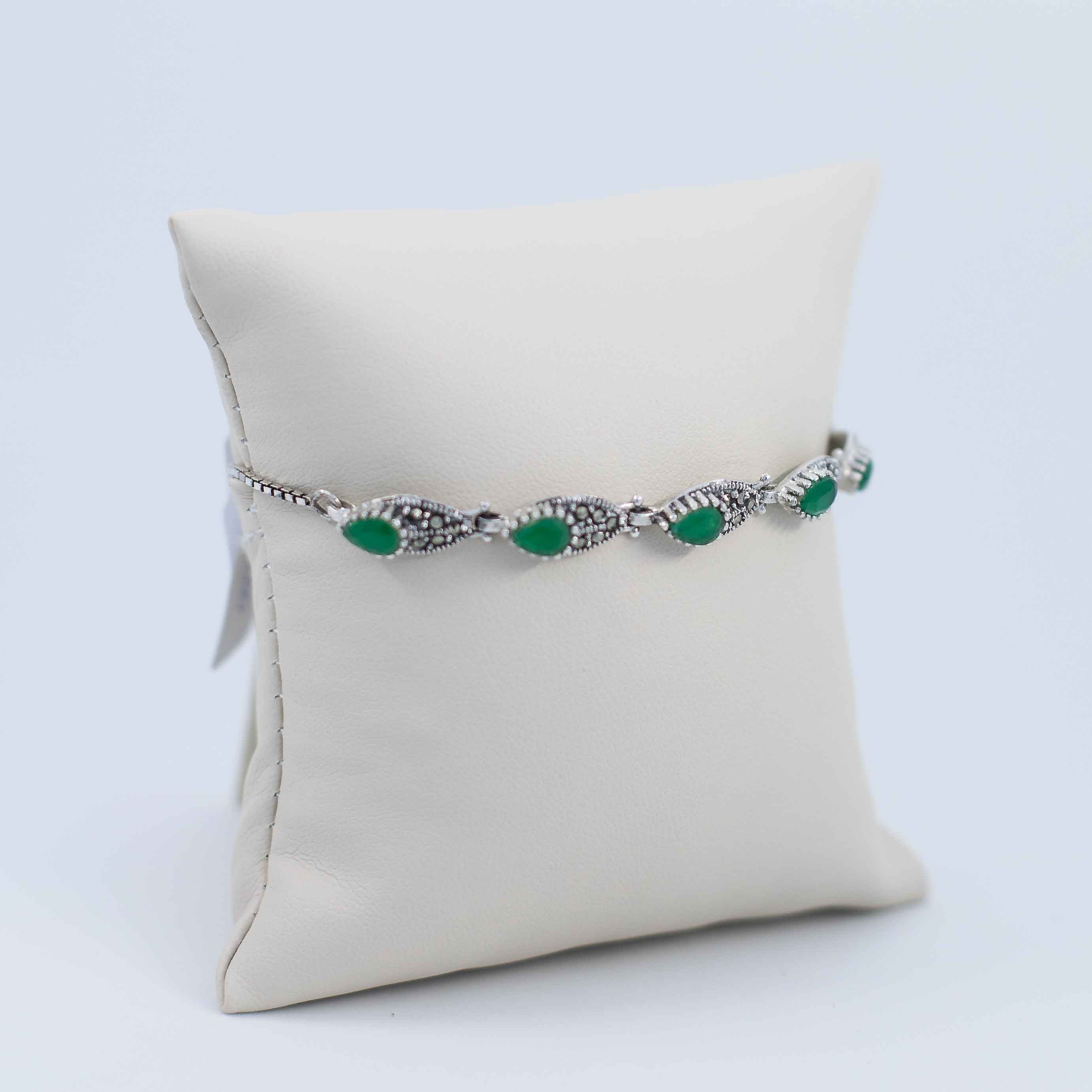 lab-created emerald bolo bracelet