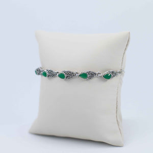 lab-created emerald bolo bracelet