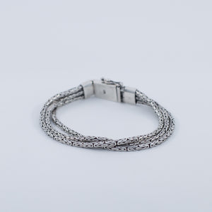 Triple byzantine style men's Bracelet