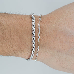 Simple braided men's bracelet