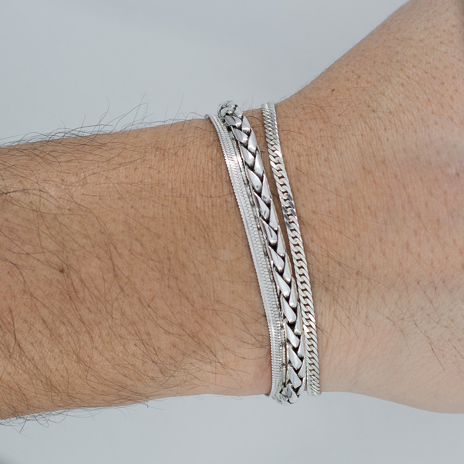 Simple braided men's bracelet