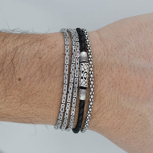 Triple byzantine style men's Bracelet