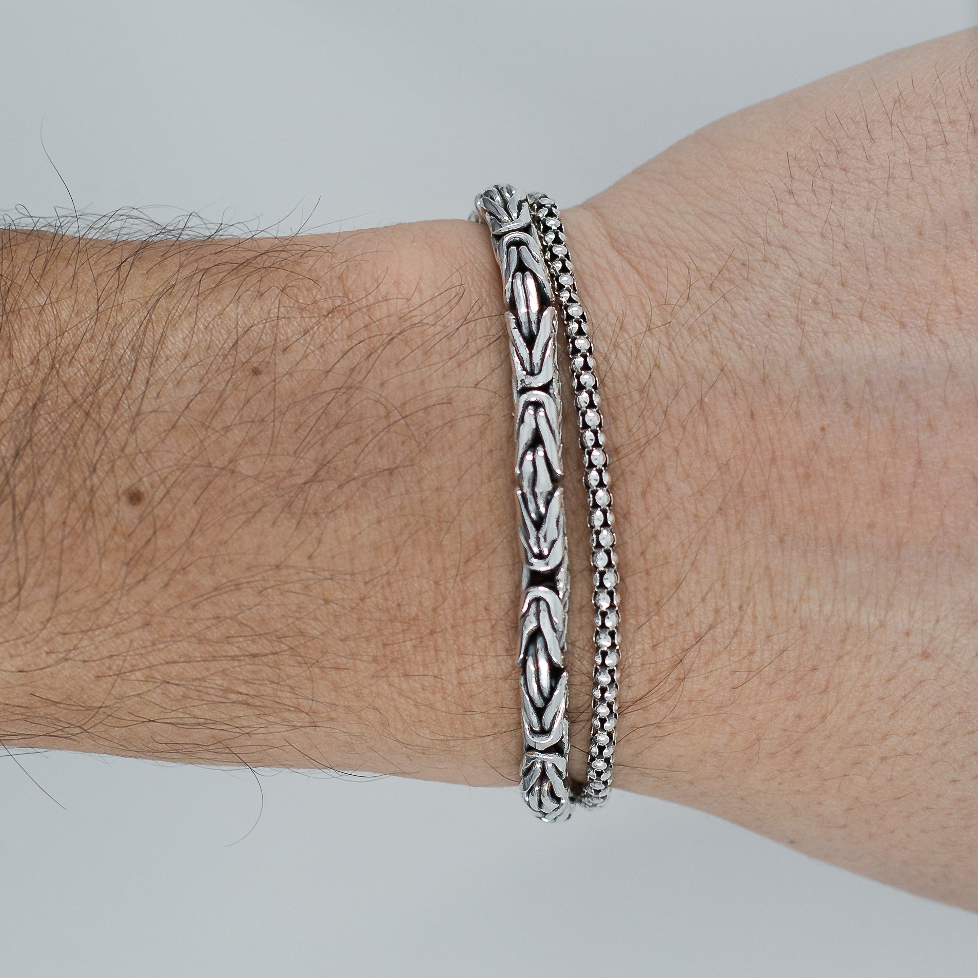 Byzantine style men's bracelet (3mm)