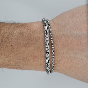 Byzantine style men's bracelet (3mm)