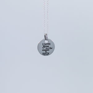 Love you to the moon and back pendant