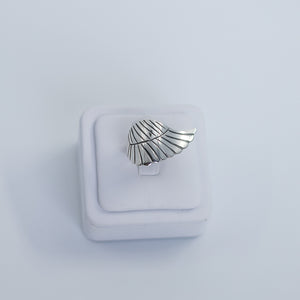 Wing silver ring