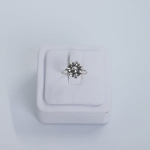 Sunflower silver ring