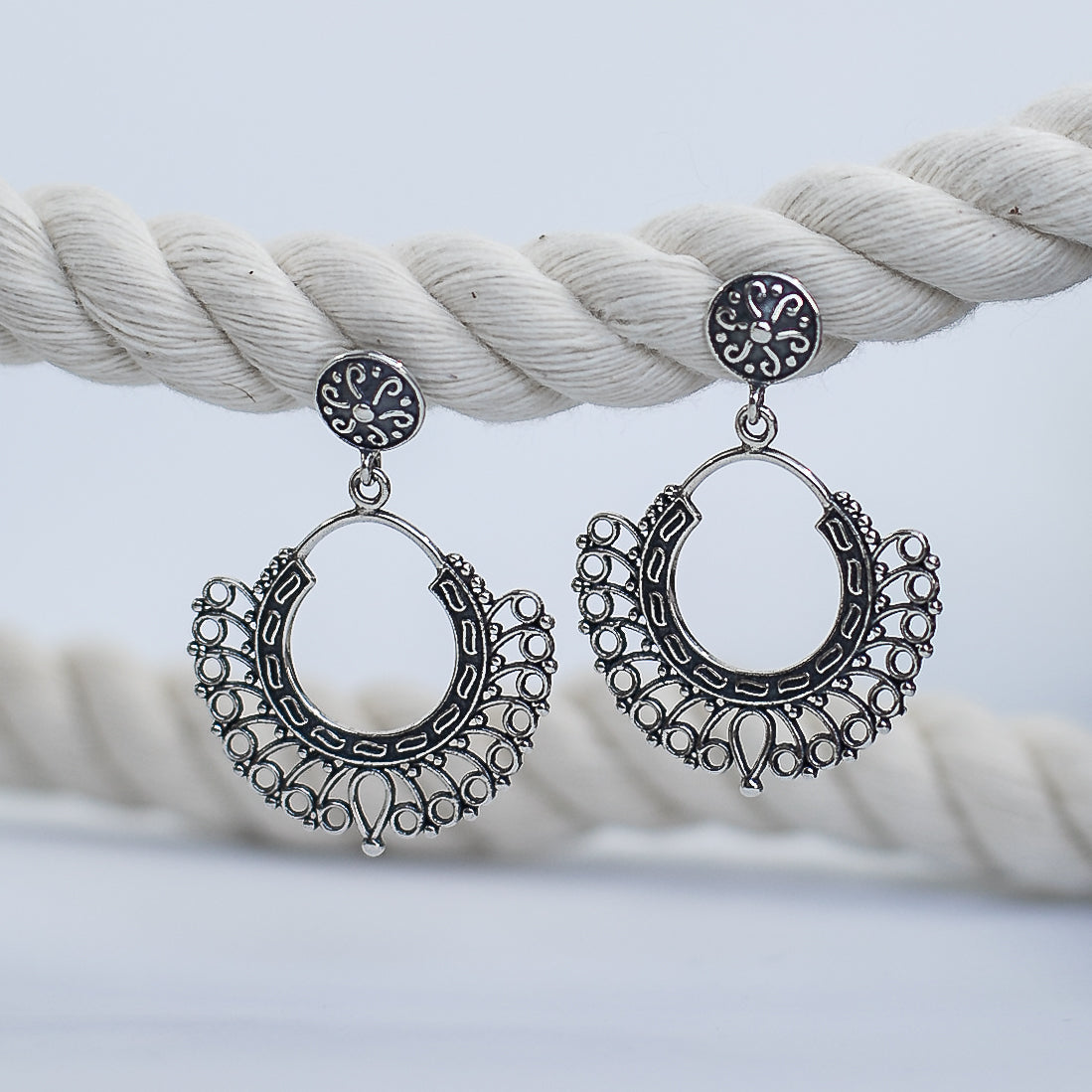 Haryana silver earring