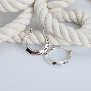 Cleo silver hoops