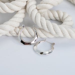 Cleo silver hoops