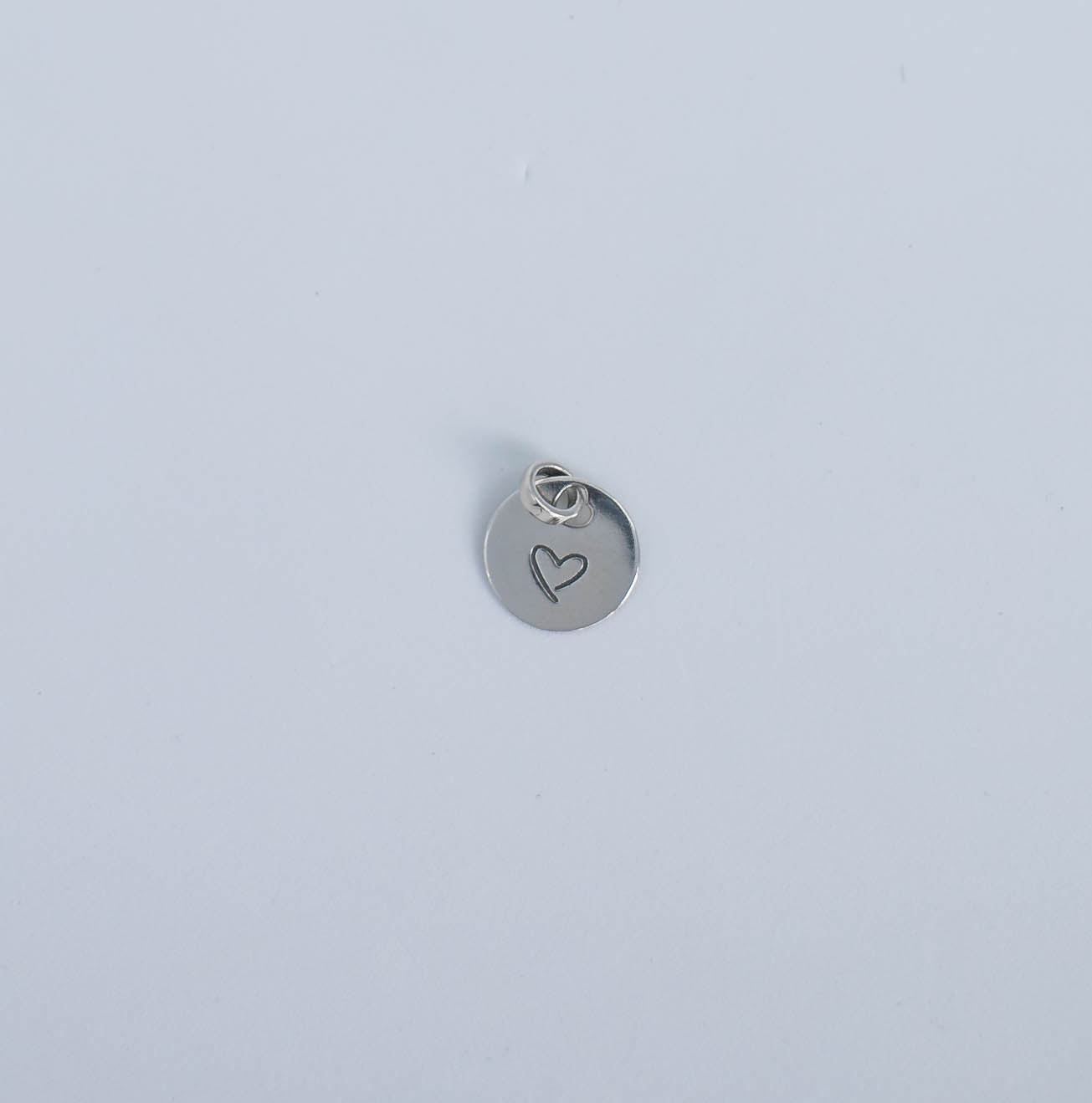 minimalist heart silver pendant