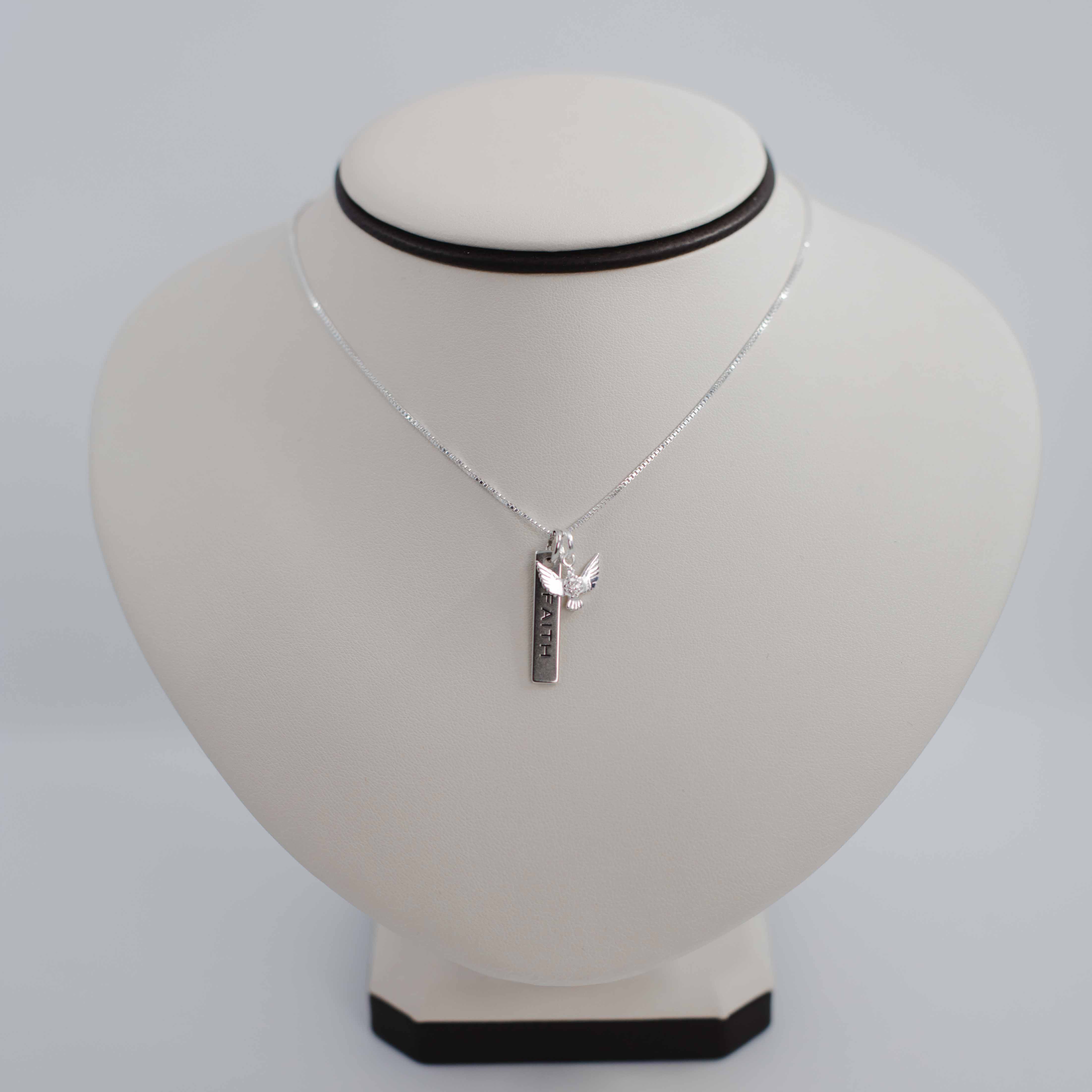 Faith silver necklace