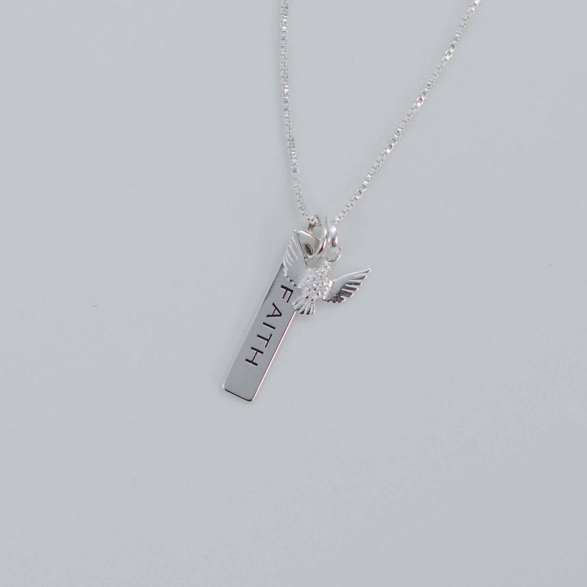 Faith silver necklace