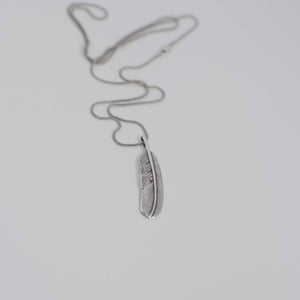 Mezcal feather silver necklace