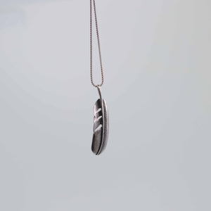 Mezcal feather silver necklace