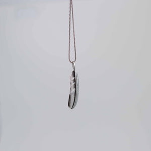 Mezcal feather silver necklace