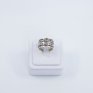 Double spinner men's ring