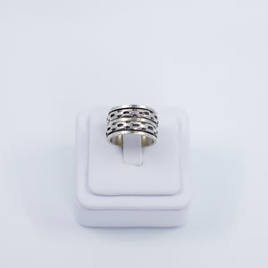 Double spinner men's ring