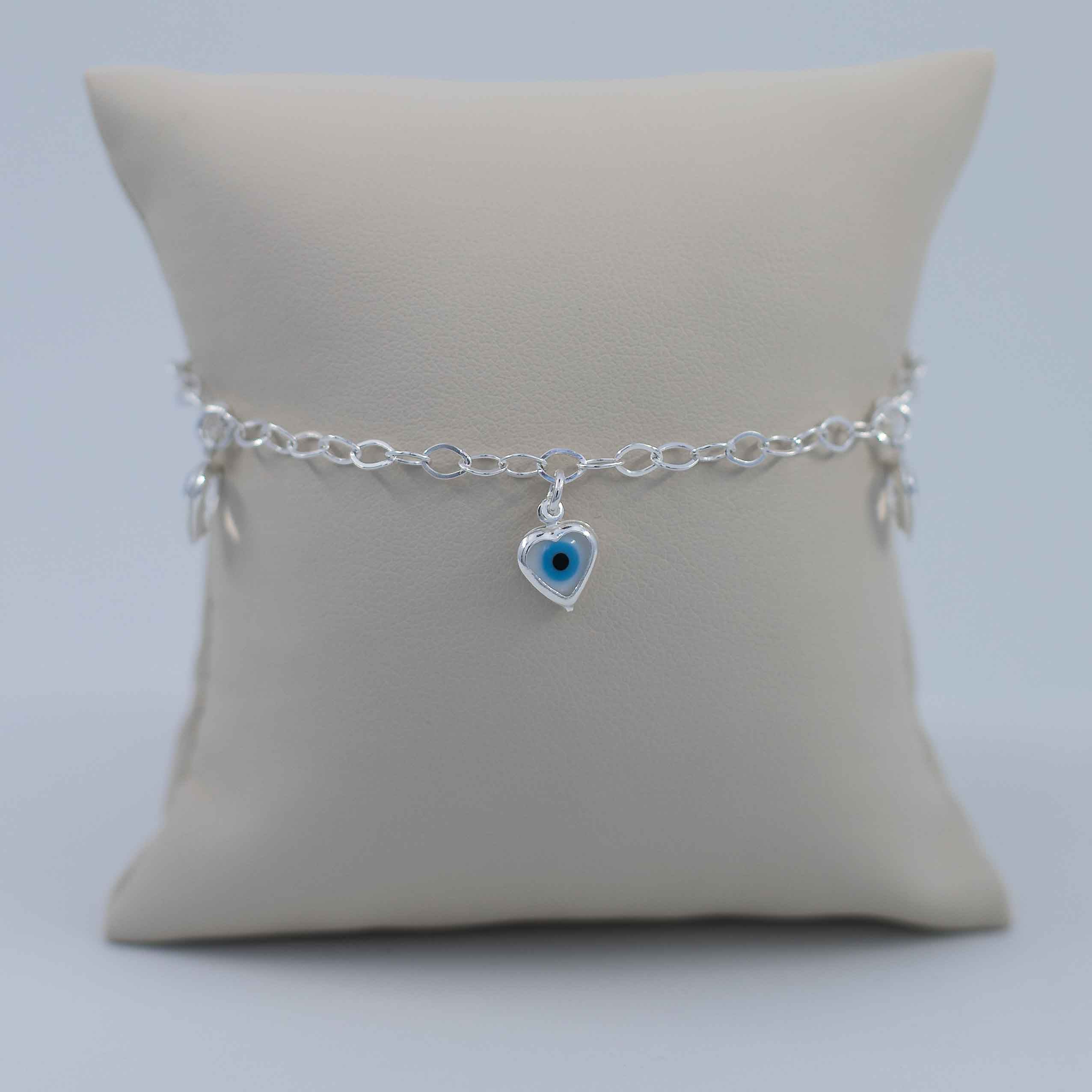 Heart shaped Evil eye bracelet