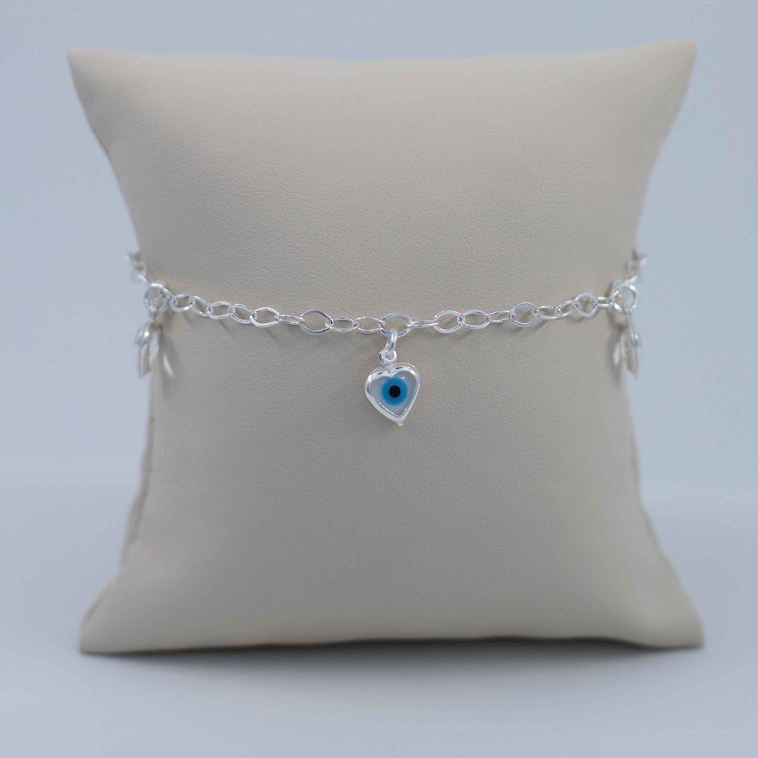 Heart shaped Evil eye bracelet