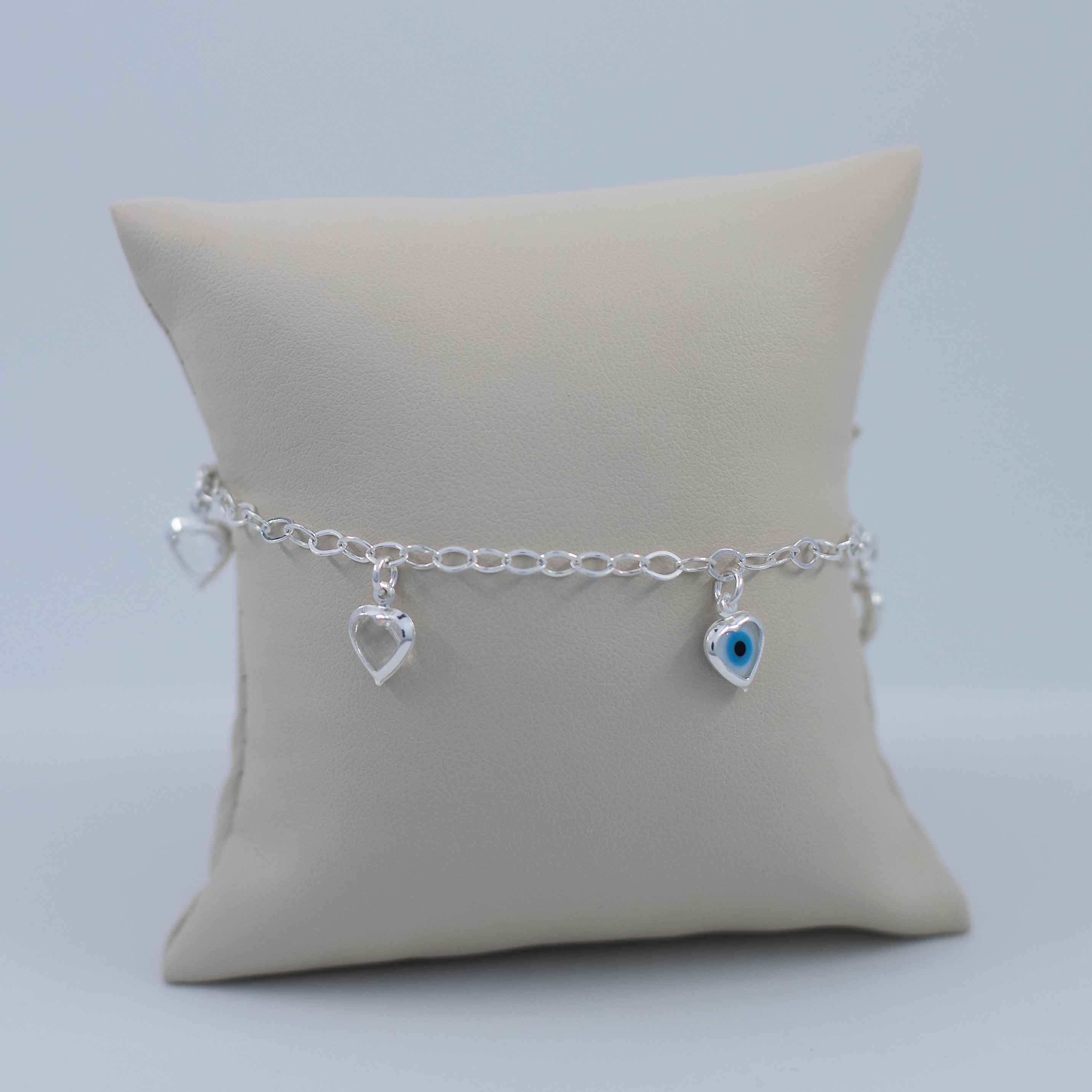 Heart shaped Evil eye bracelet