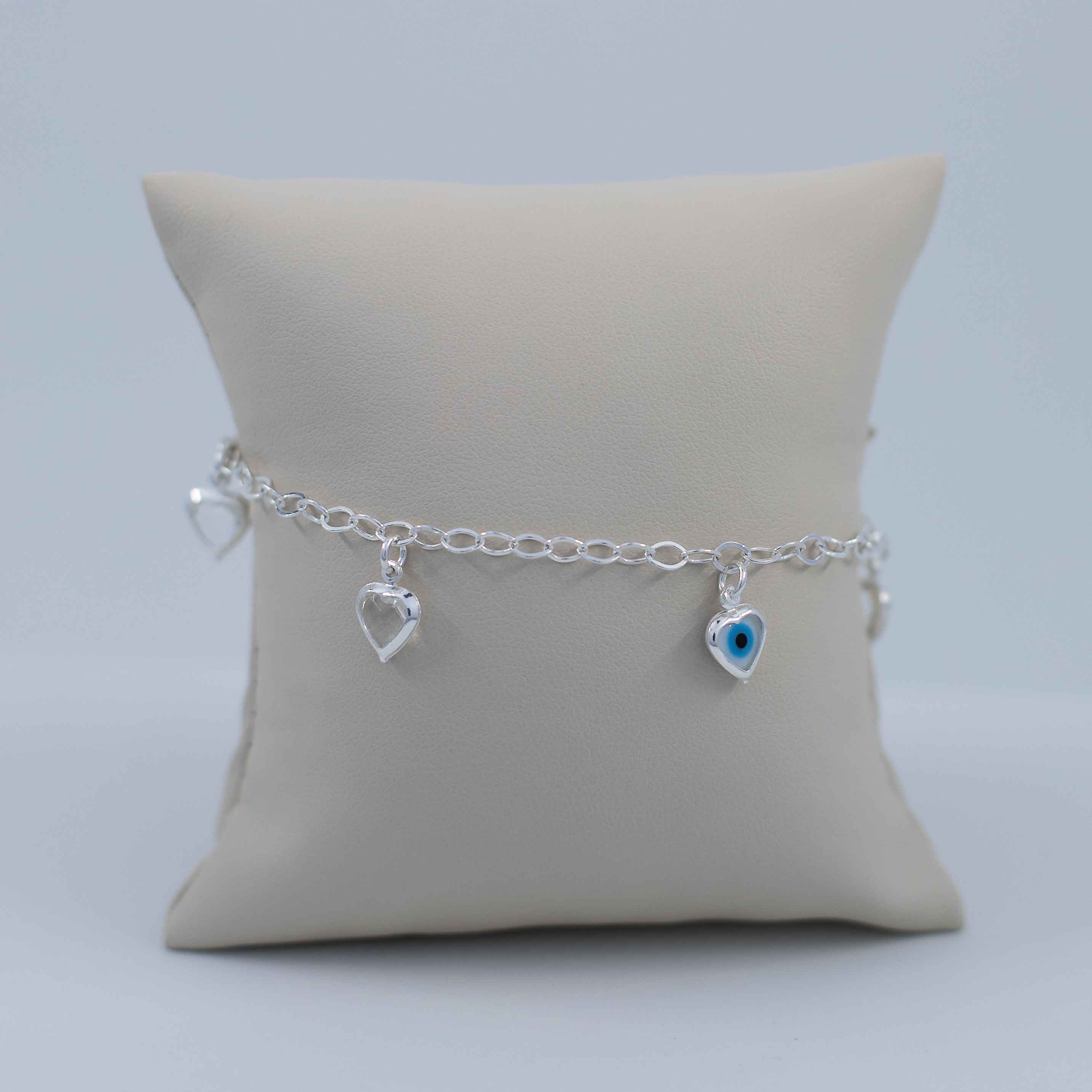 Heart shaped Evil eye bracelet