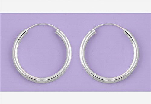 Hoop earrings 3mm sterling silver