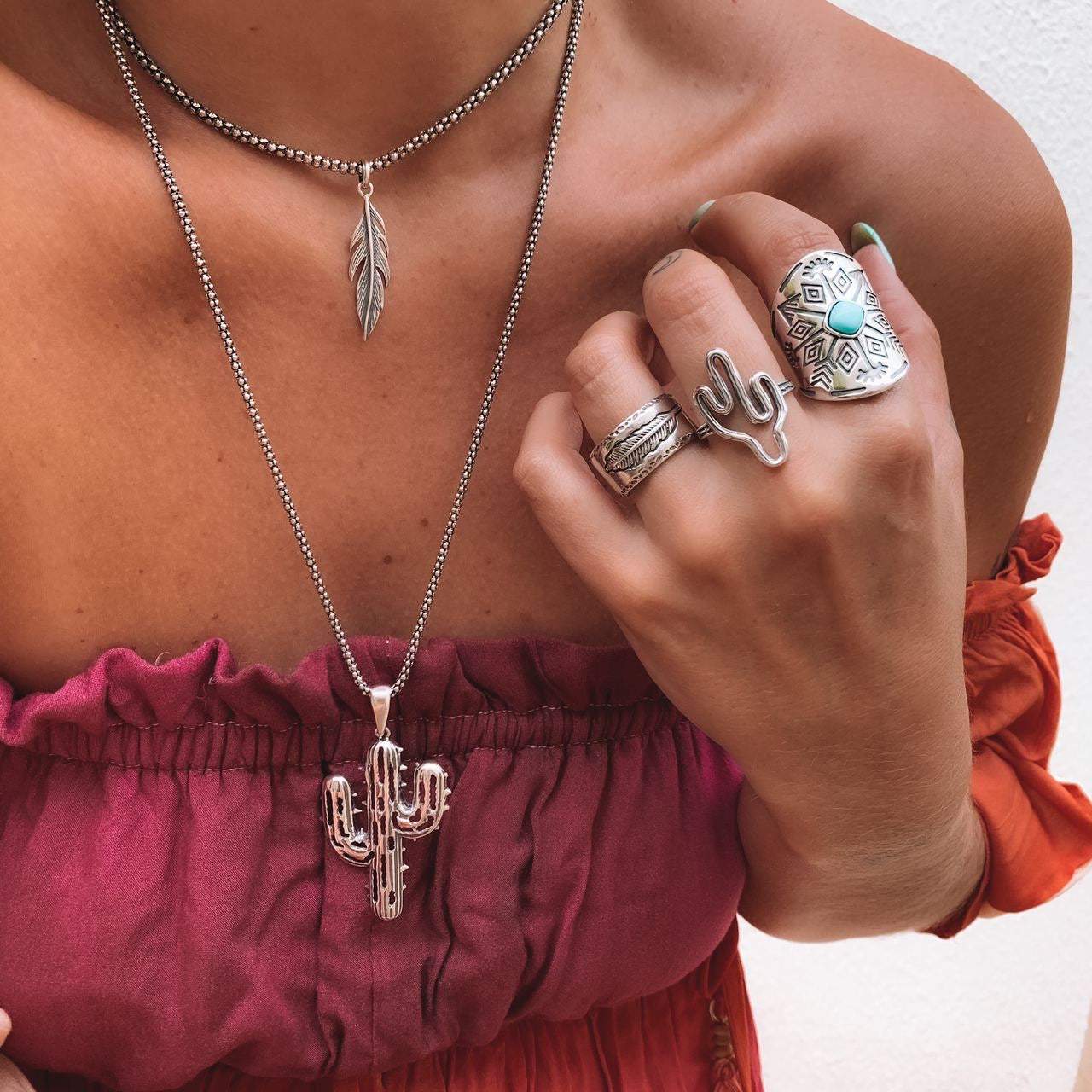 Boho turquoise ring