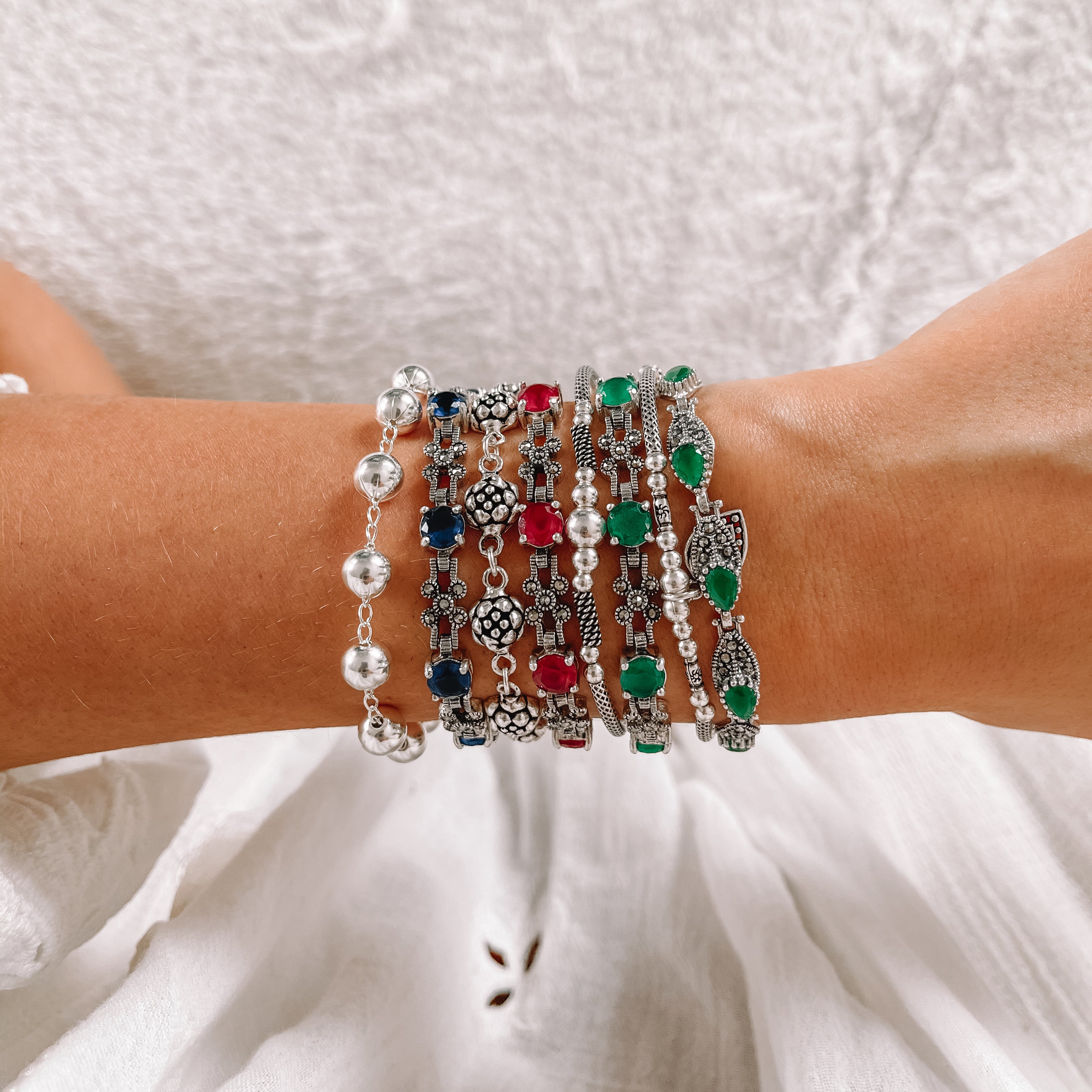 Big beaded chaplet bracelet