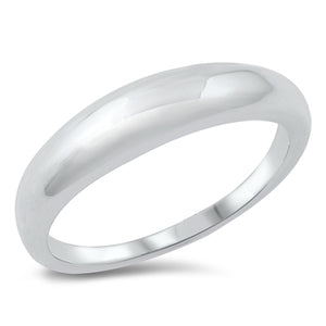 Thin Dome silver ring